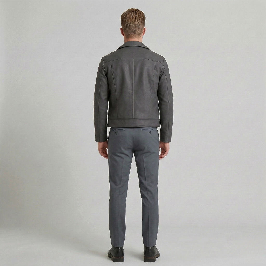 Men's Zip-Up Moto Jacket