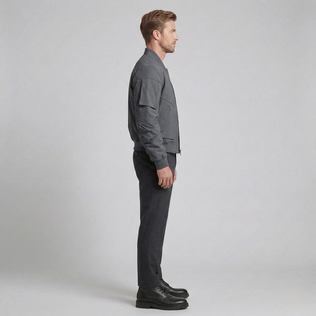Men's Utility Pocket Bomber Jacket