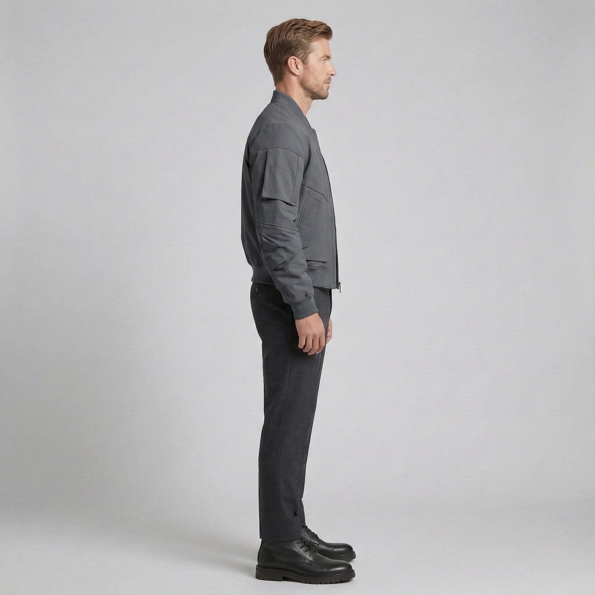 Men's Utility Pocket Bomber Jacket