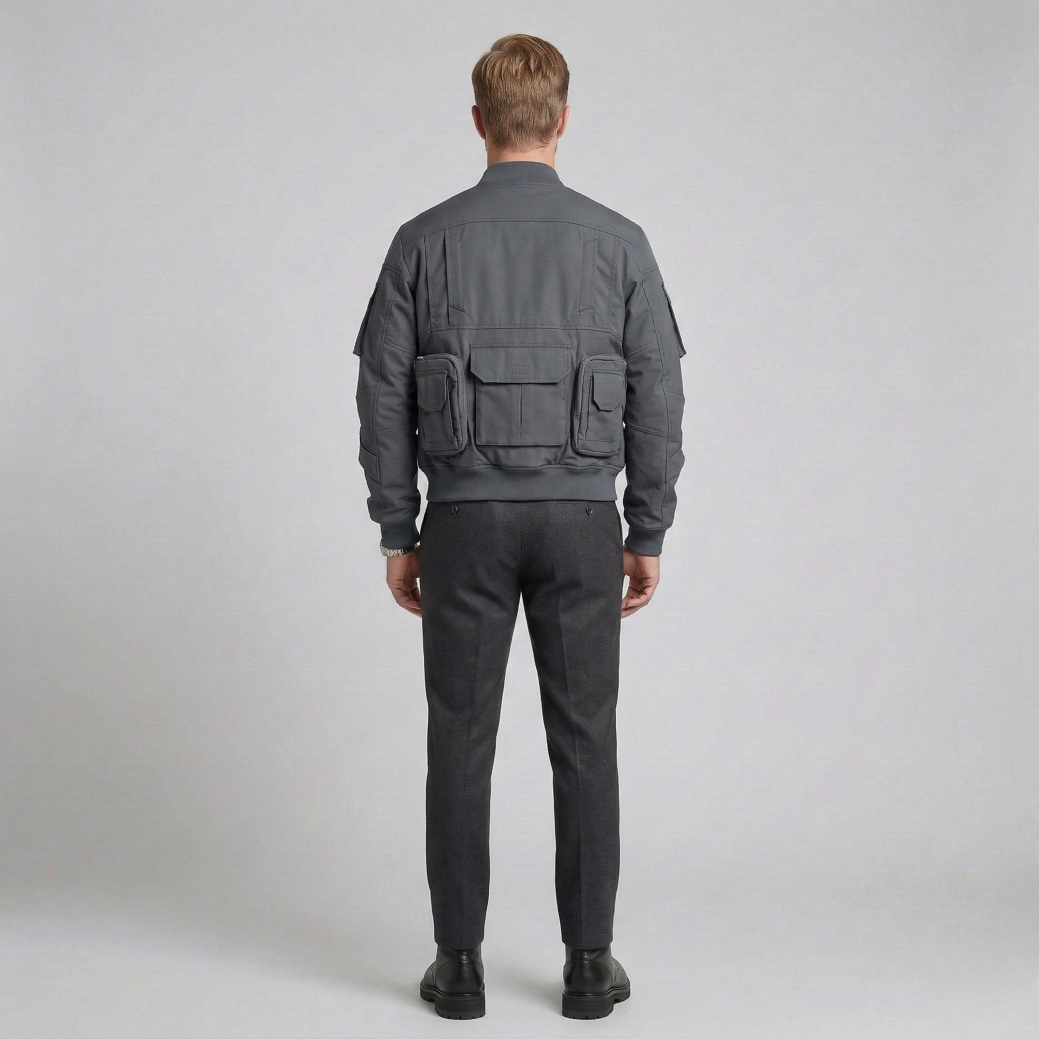 Men's Utility Pocket Bomber Jacket