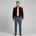 Men's Velvet-Finish Bomber Jacket