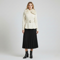 Women's Faux-Fur Collar Belted Jacket