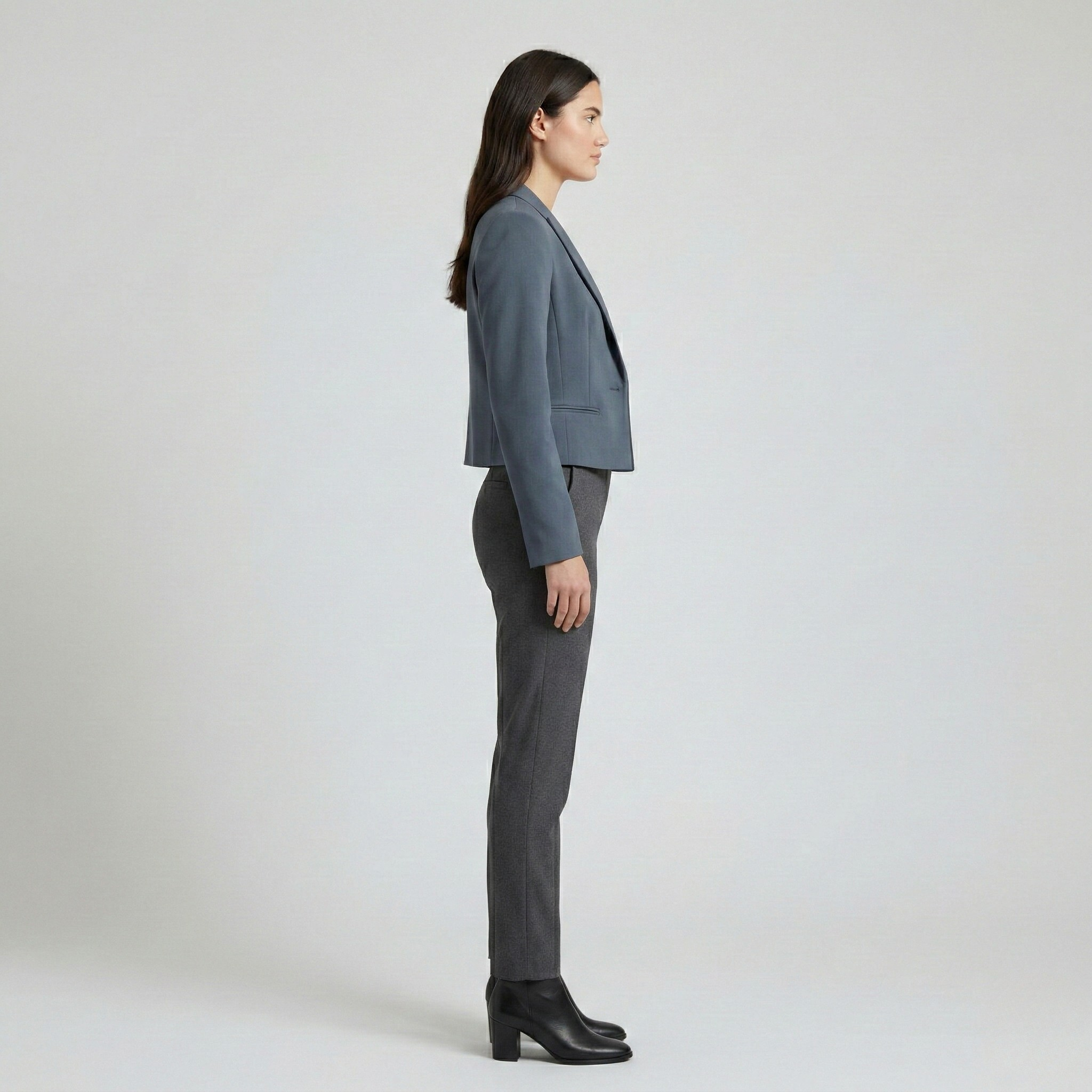 Women's Cropped Single-Button Blazer