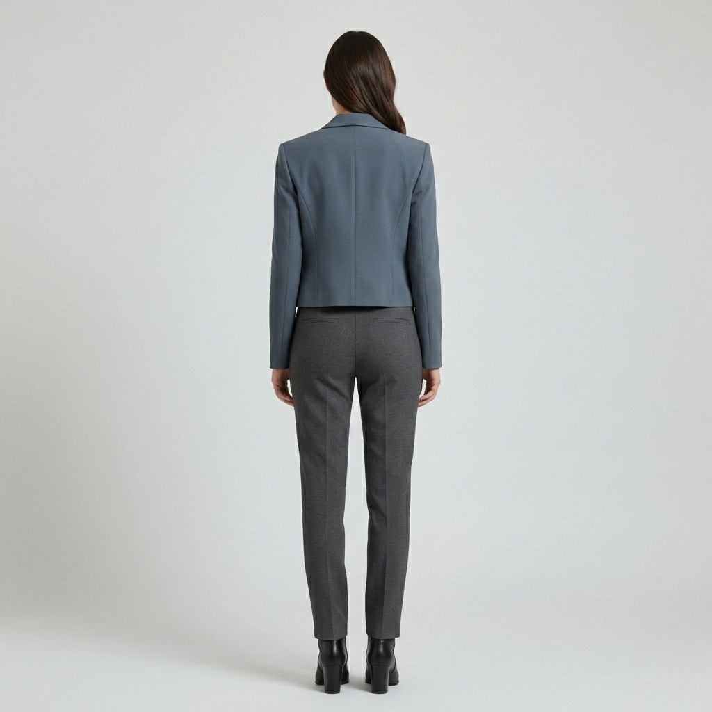 Women's Cropped Single-Button Blazer