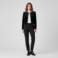 Women's Velvet-Finish Cropped Jacket
