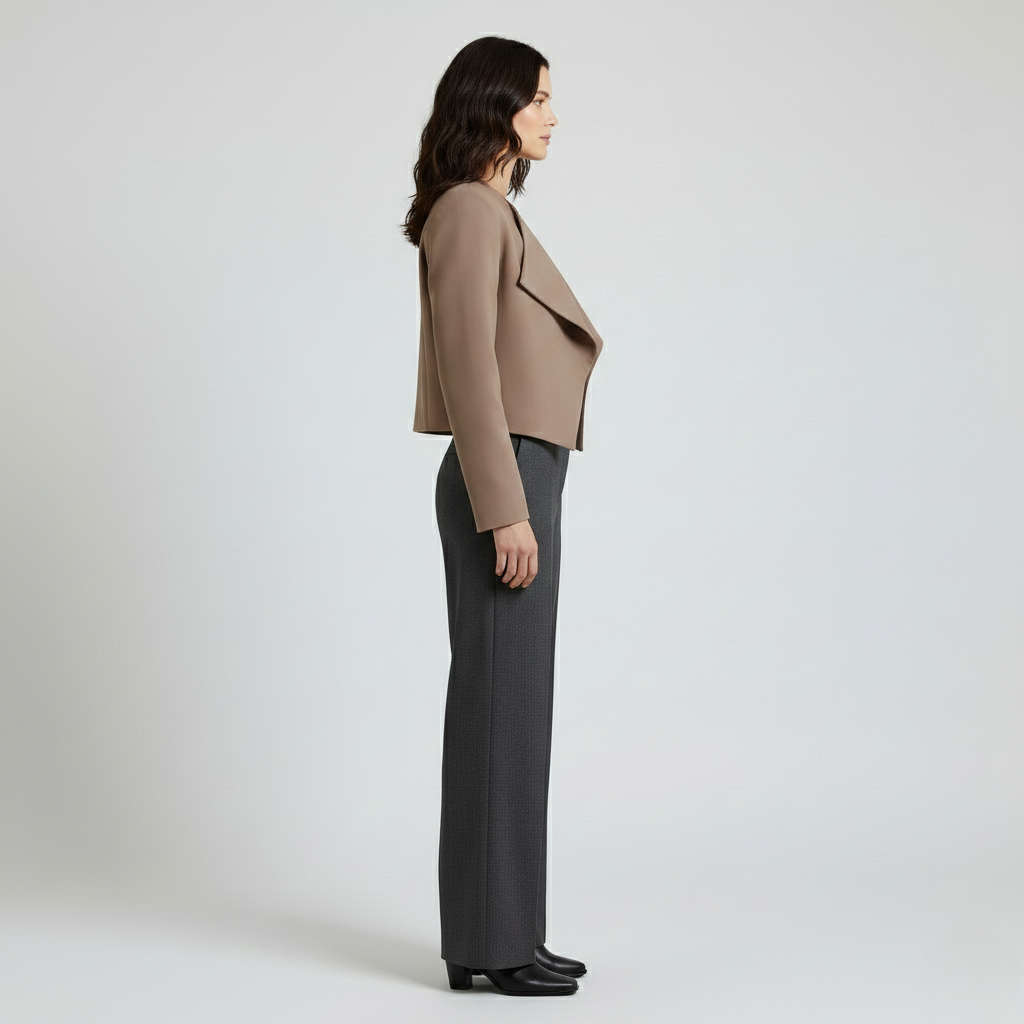 Women's Cropped Open-Front Blazer