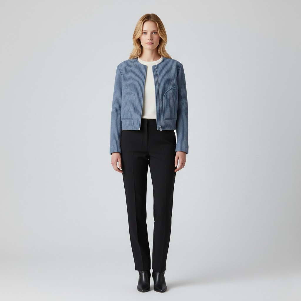 Women's Ribbed Cropped Jacket