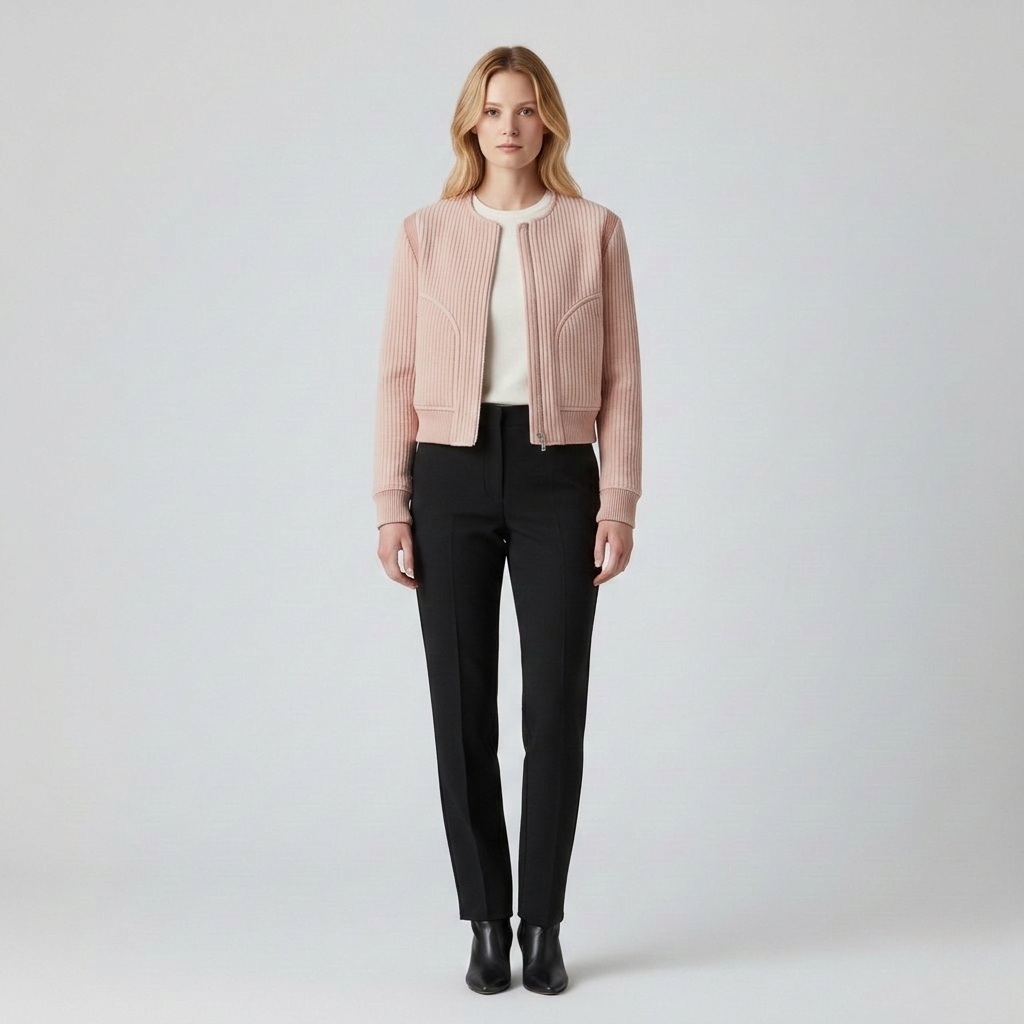 Women's Ribbed Cropped Jacket