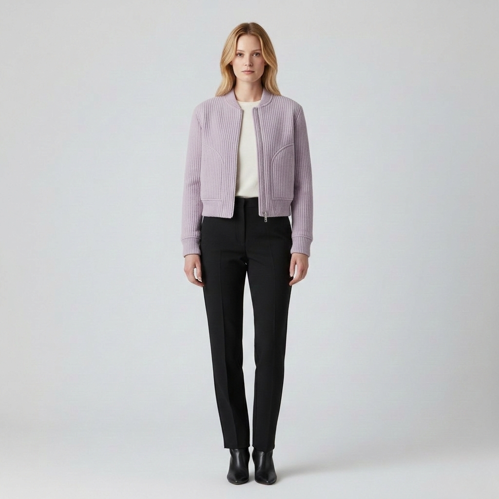 Women's Ribbed Cropped Jacket
