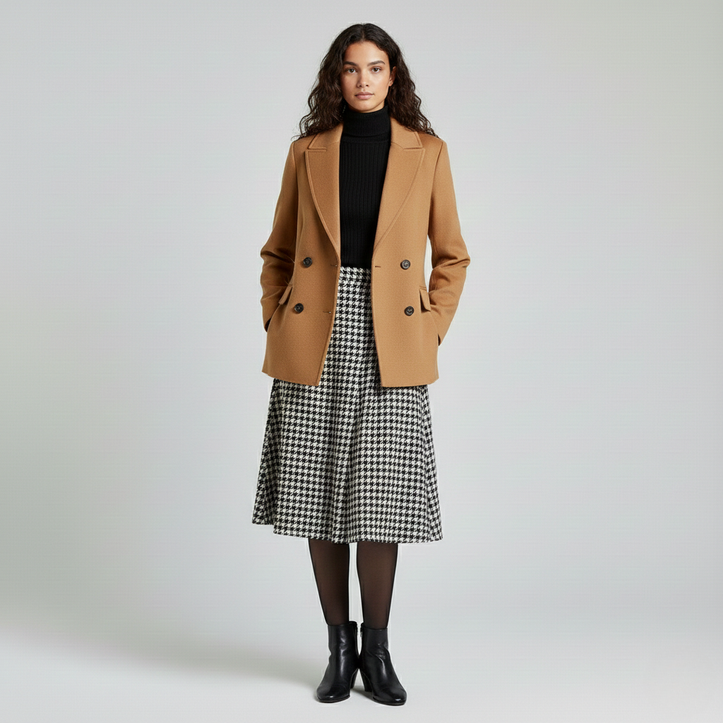 Women's Double-Breasted Tailored Coat