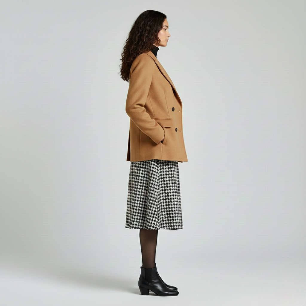 Women's Double-Breasted Tailored Coat