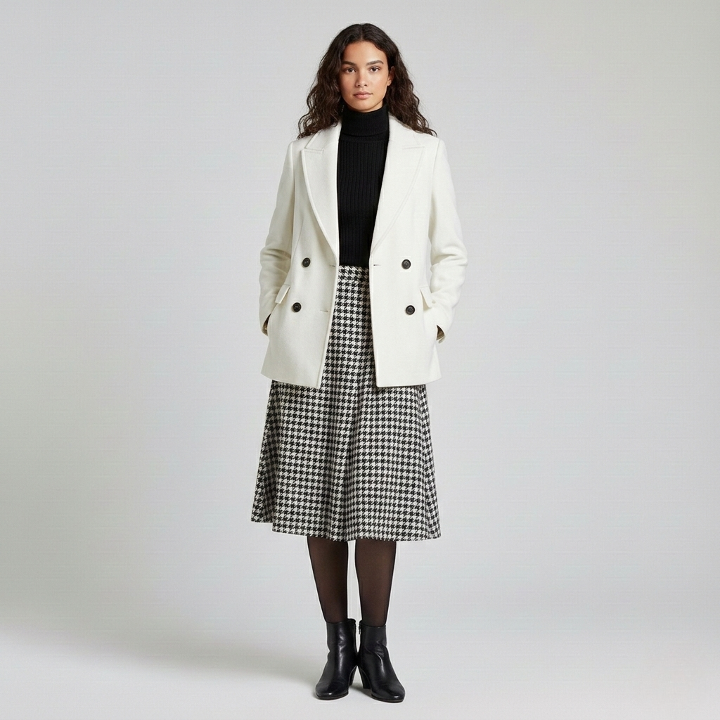 Women's Double-Breasted Tailored Coat