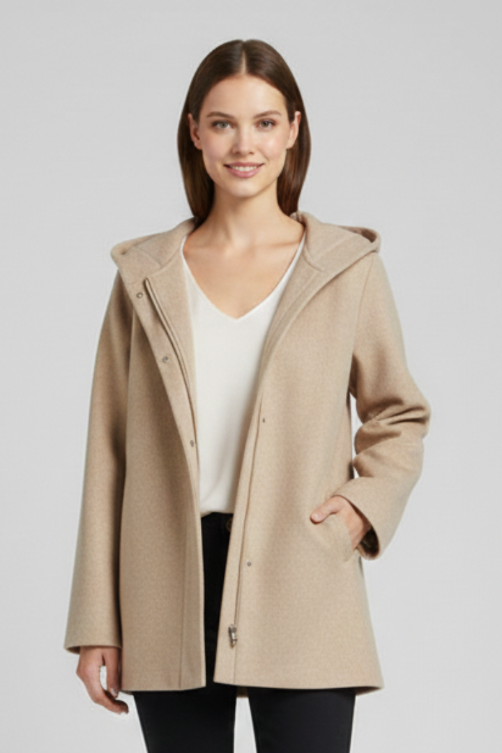 Women’s Hooded Jacket with Zip and Pockets
