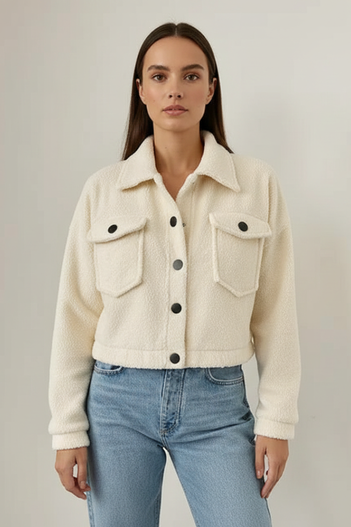 Women’s Jacket with Button Closure and Chest Pockets