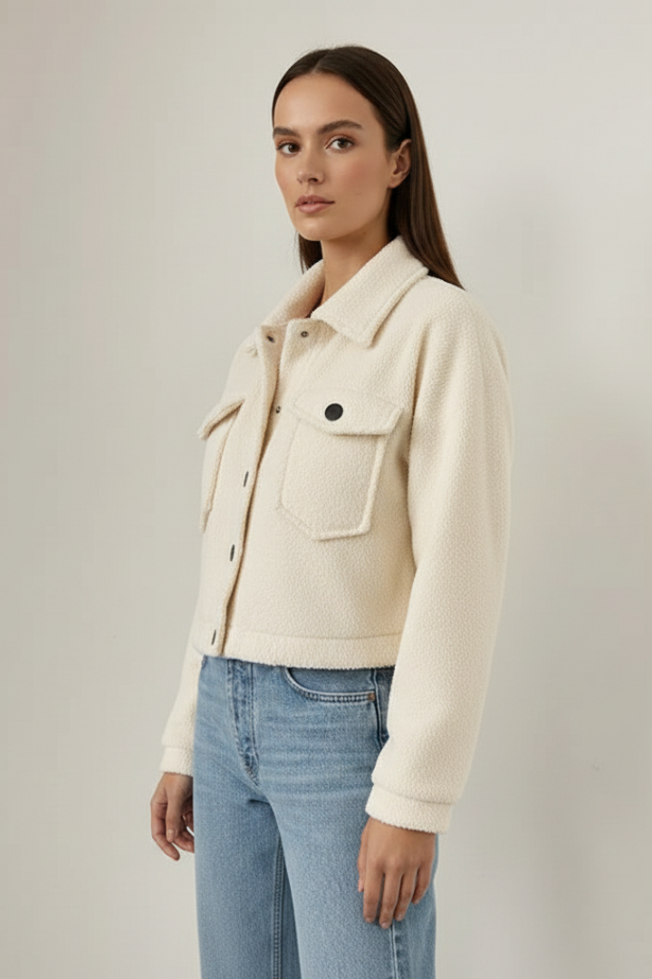 Women’s Jacket with Button Closure and Chest Pockets