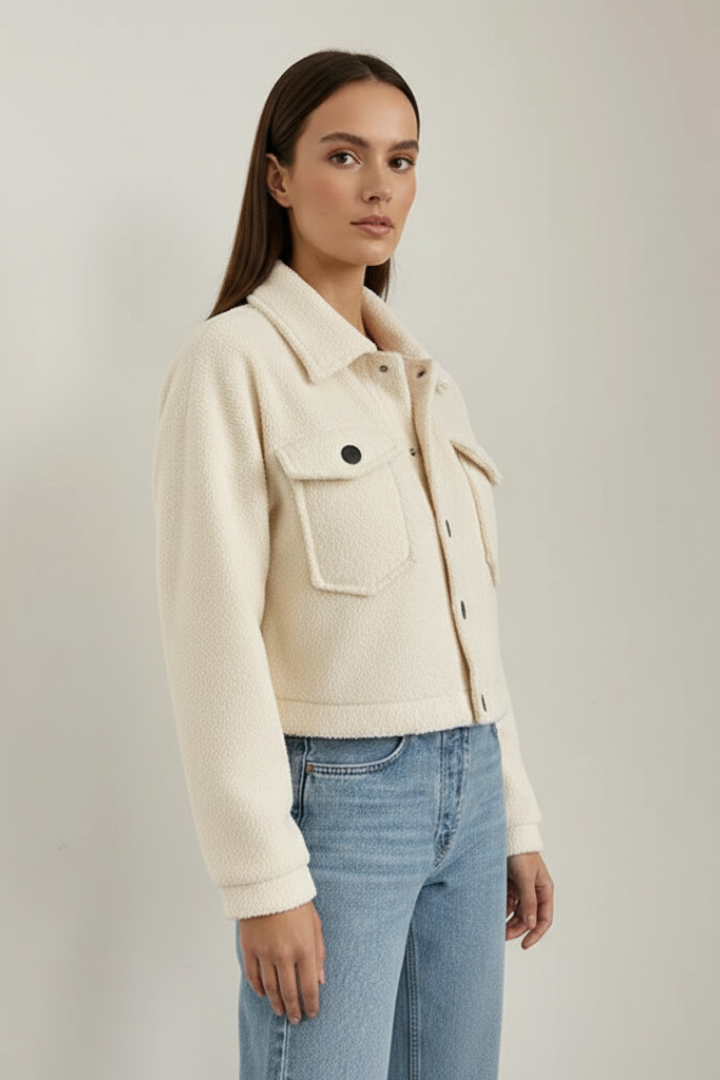 Women’s Jacket with Button Closure and Chest Pockets