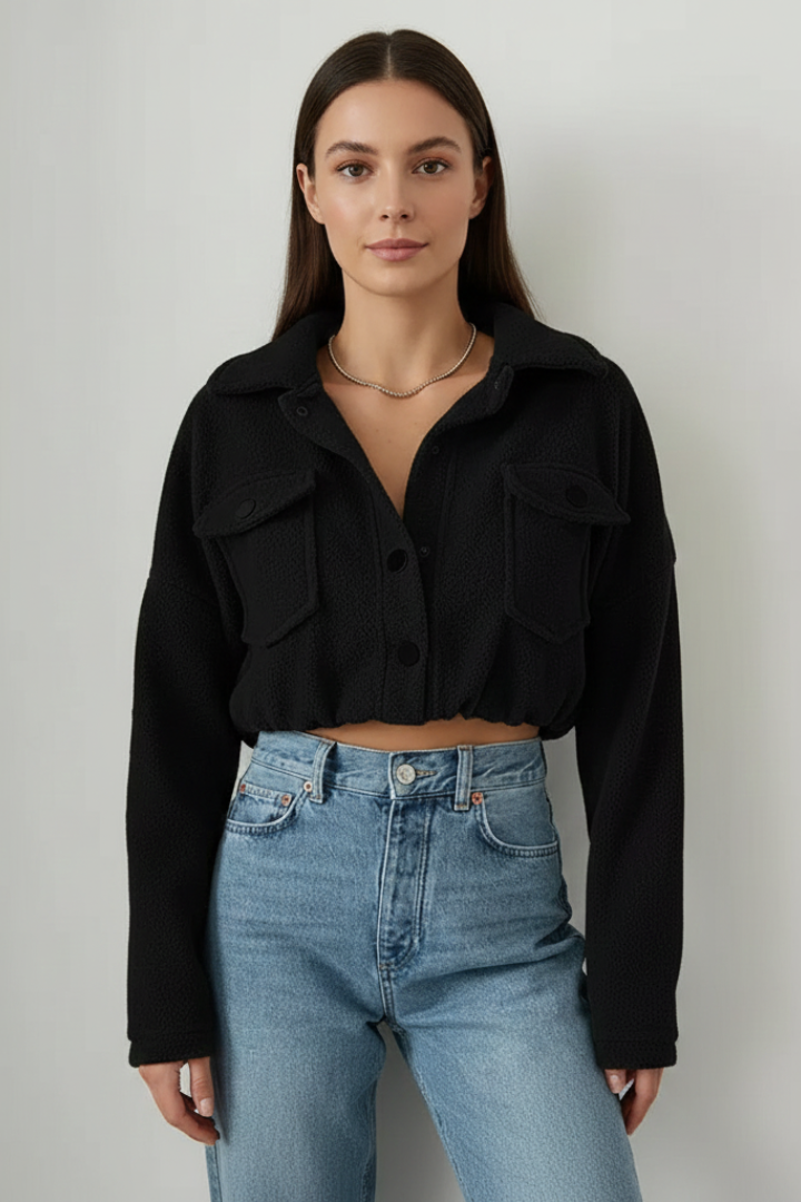 Women’s Jacket with Button Closure and Chest Pockets