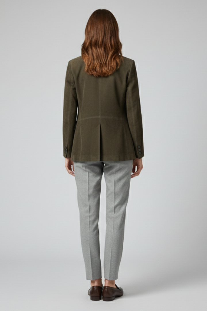 Women’s Jacket with Button Closure and Front Pockets