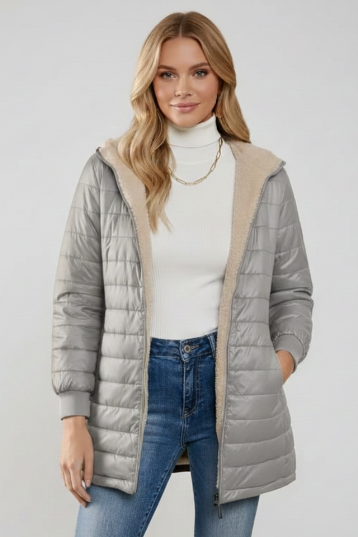Women’s Jacket with Hood and Zip Closure