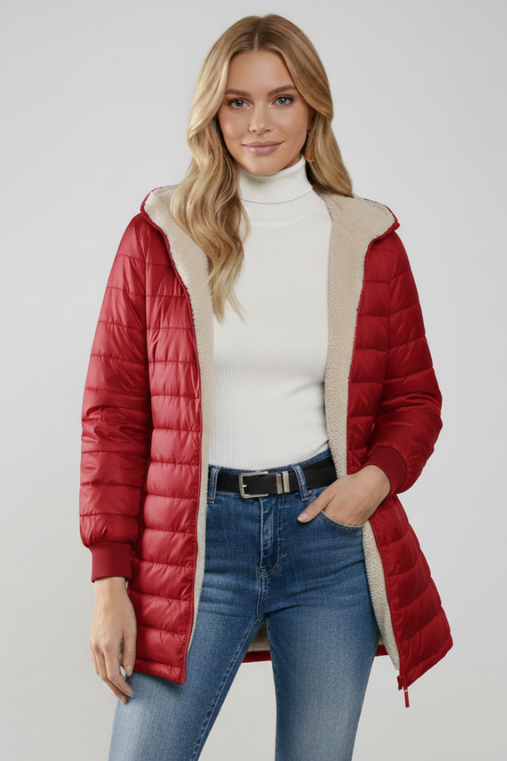 Women’s Jacket with Hood and Zip Closure