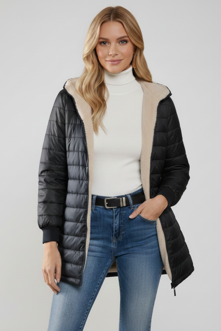 Women’s Jacket with Hood and Zip Closure