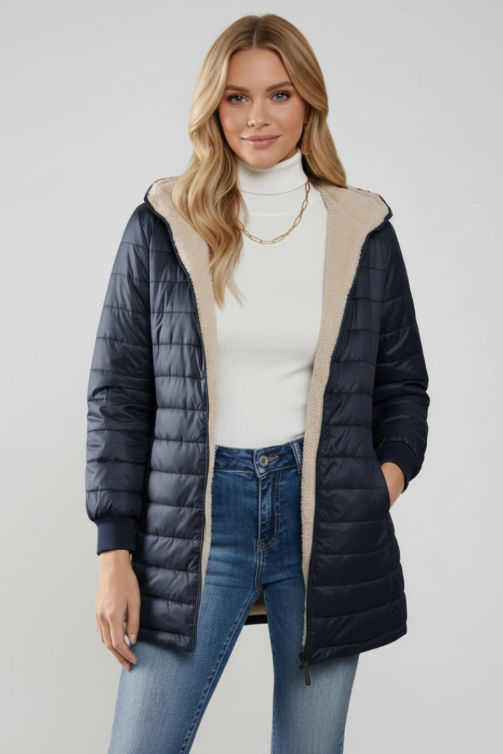 Women’s Jacket with Hood and Zip Closure