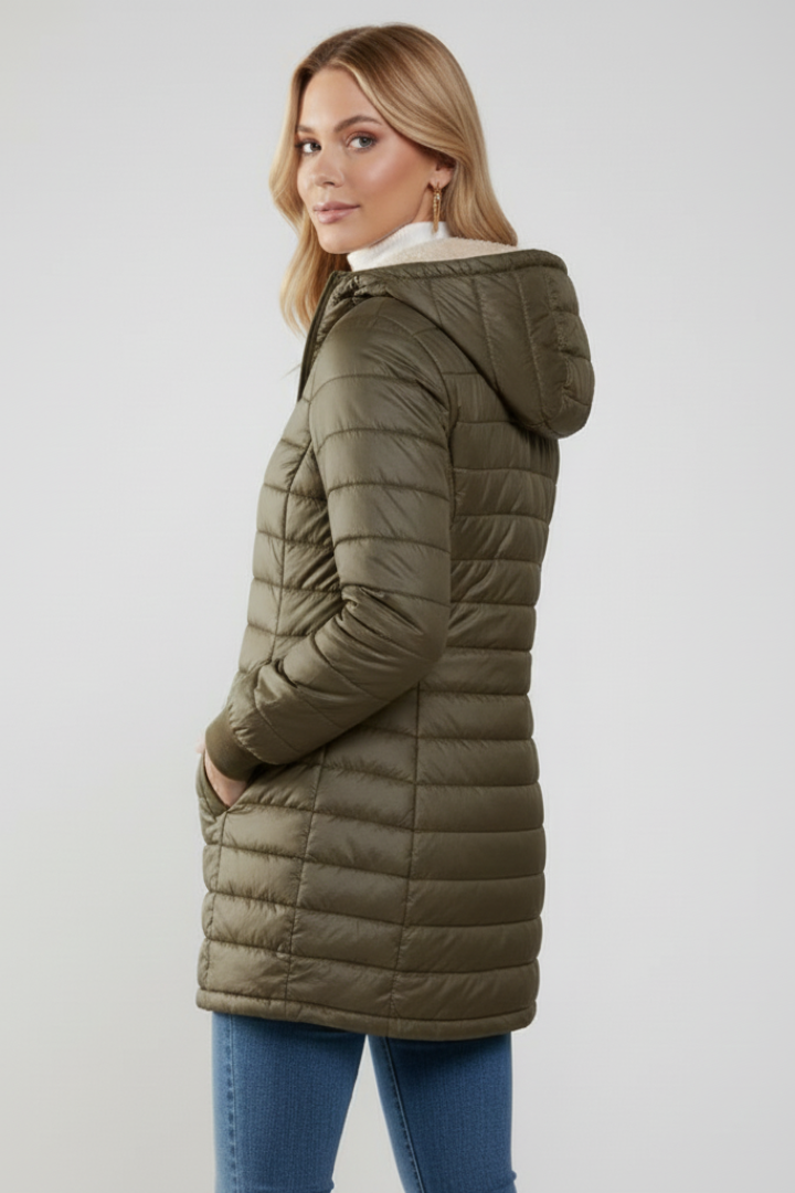 Women’s Jacket with Hood and Zip Closure