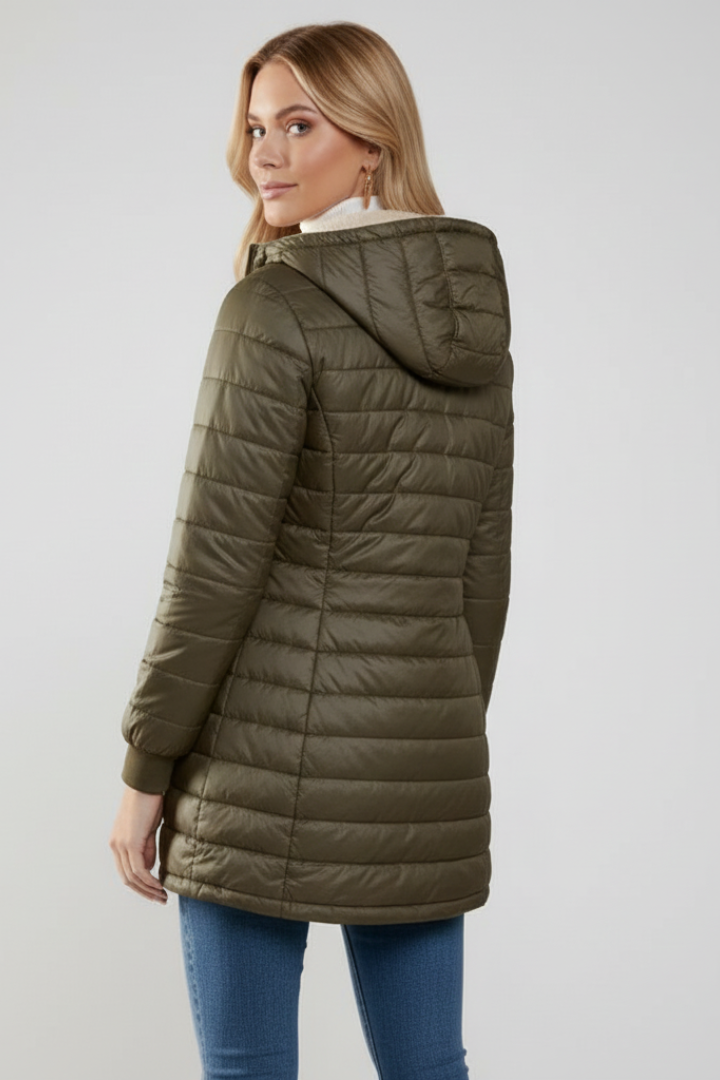 Women’s Jacket with Hood and Zip Closure