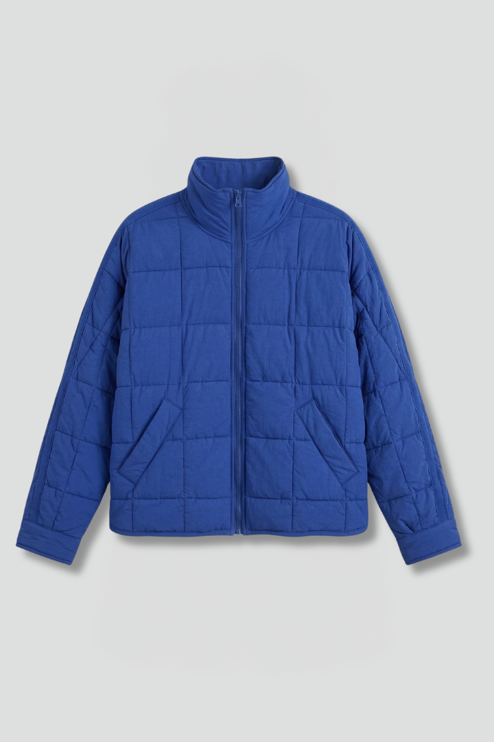 Women’s Jacket with Zip and Quilted Surface