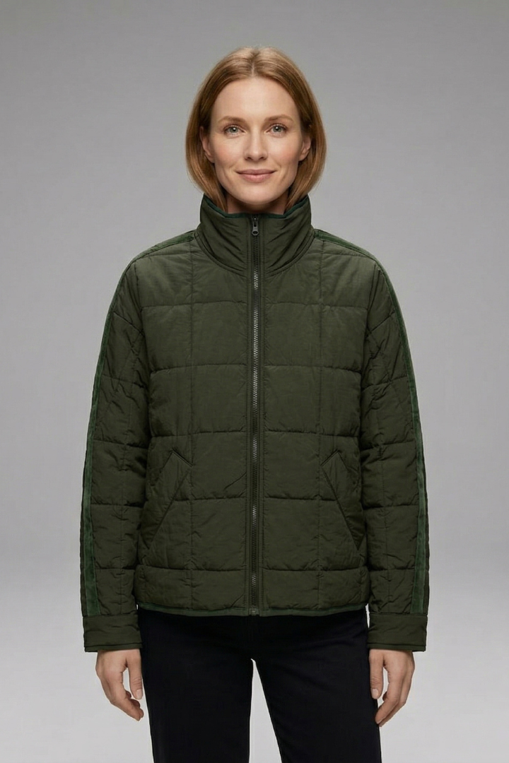 Women’s Jacket with Zip and Quilted Surface